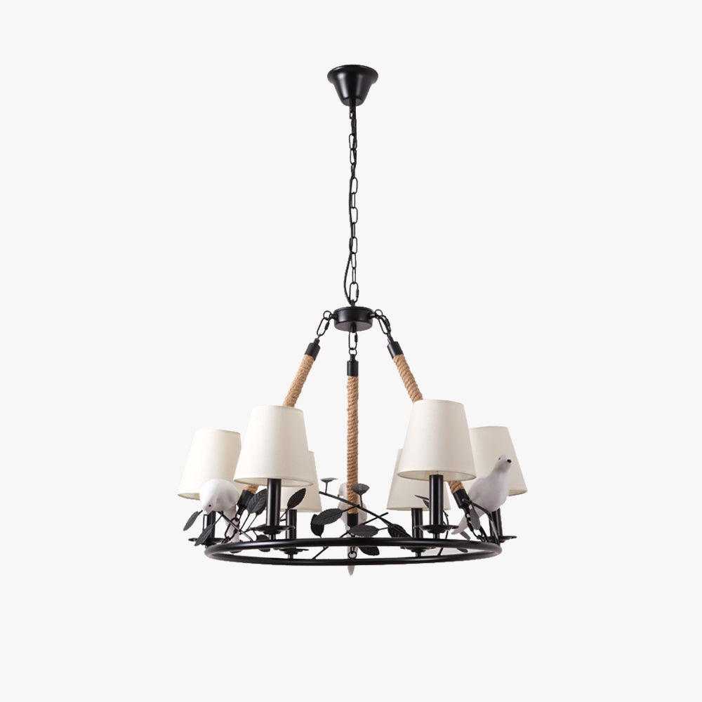 Epoch żyrandol vintage LED czarny metal salon/sypialnia