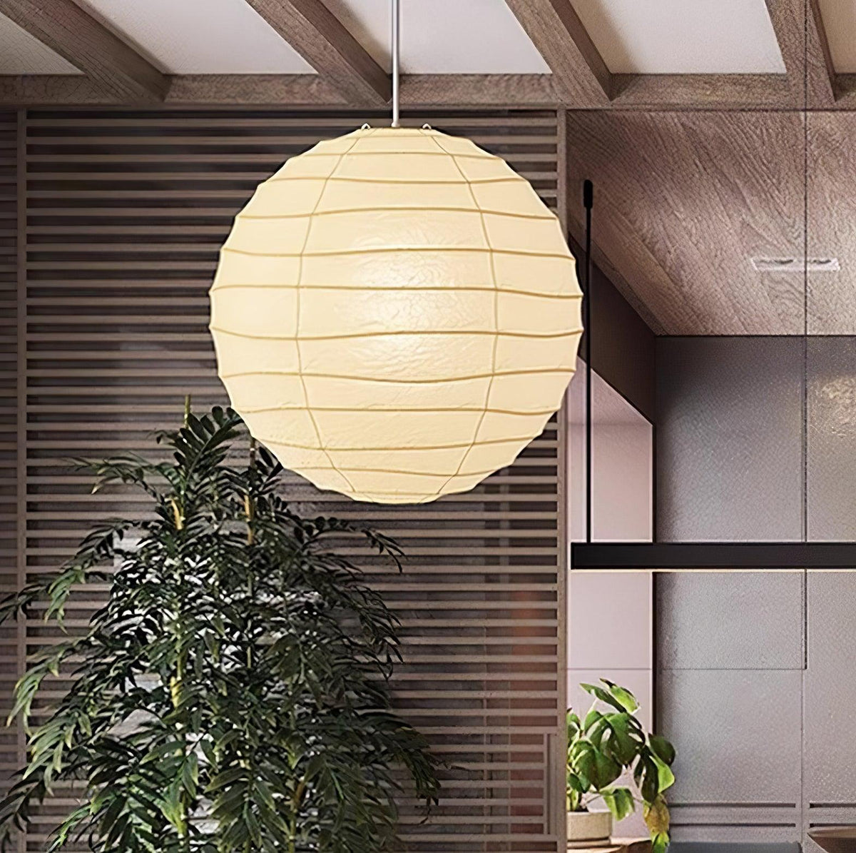 Lunalora papierowa lampa wisząca w stylu vintage