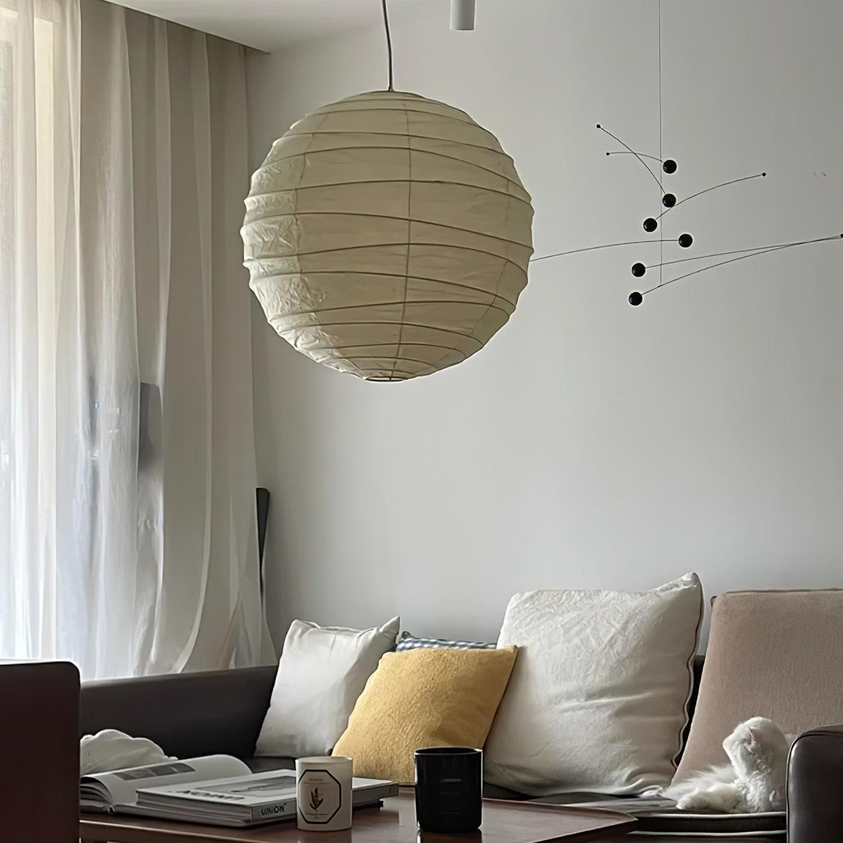 Lunalora papierowa lampa wisząca w stylu vintage
