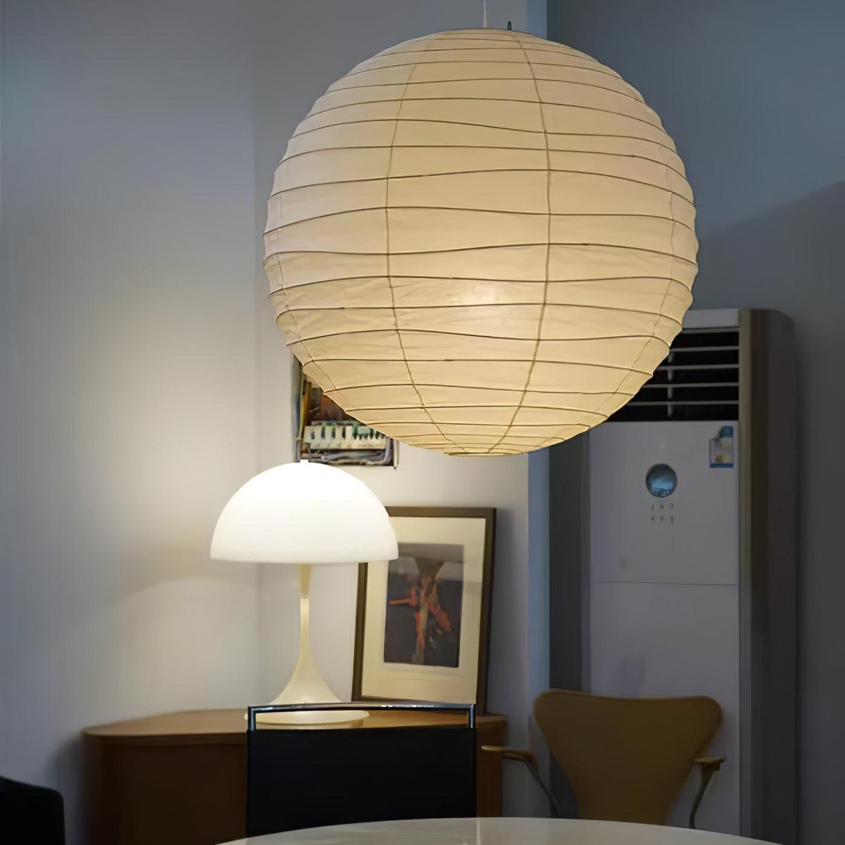 Lunalora papierowa lampa wisząca w stylu vintage