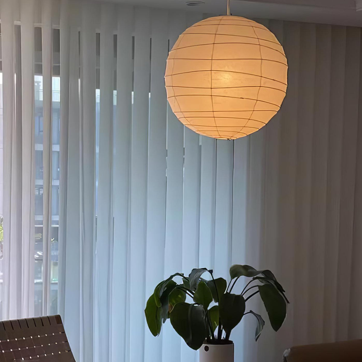 Lunalora papierowa lampa wisząca w stylu vintage