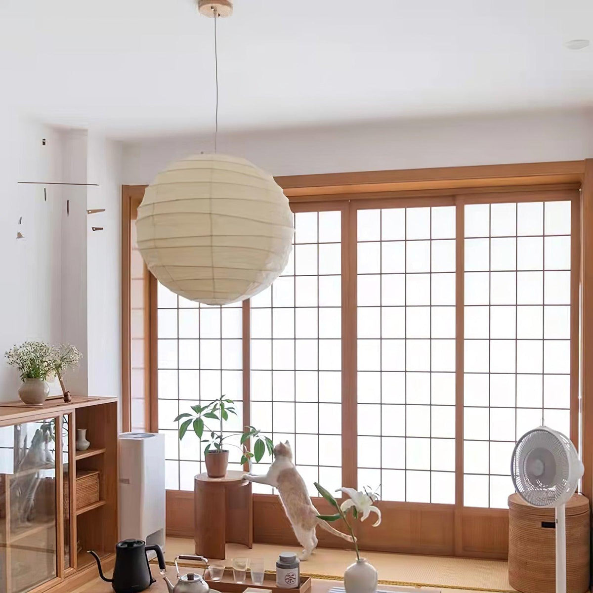 Lunalora papierowa lampa wisząca w stylu vintage