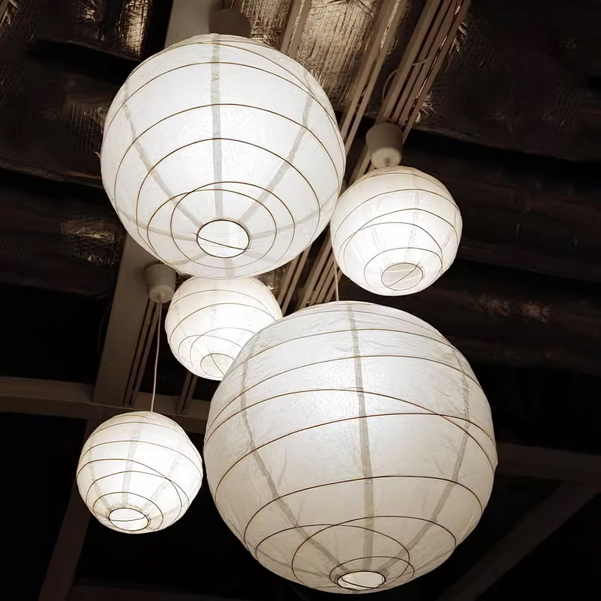 Lunalora papierowa lampa wisząca w stylu vintage