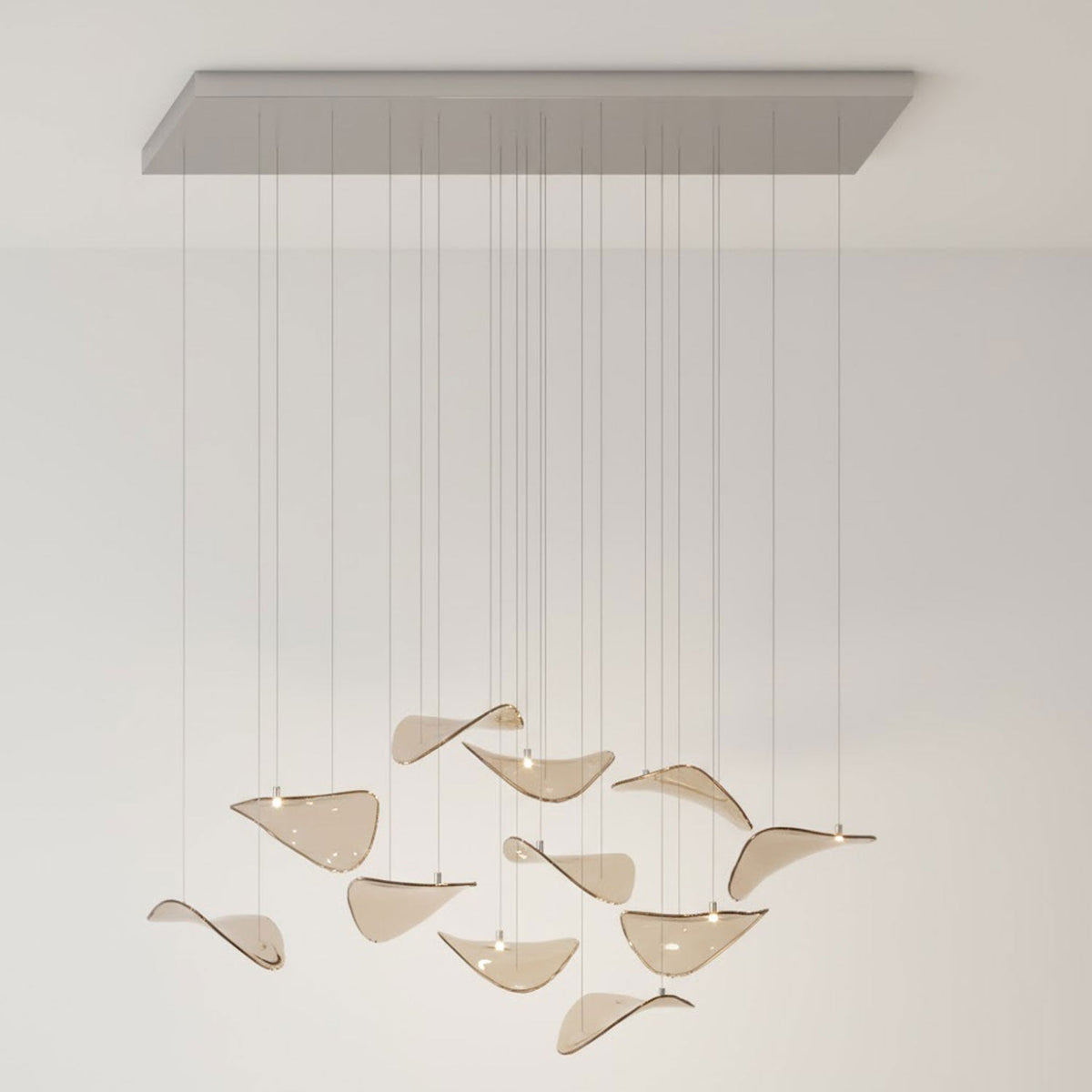 Orinthal Wave Floating Leaf żyrandol