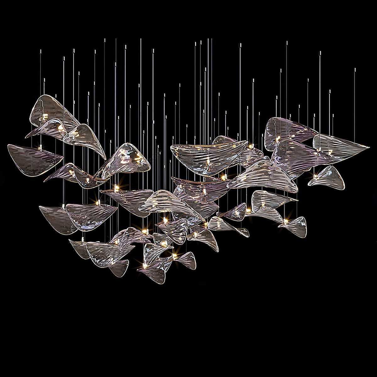 Orinthal Wave Floating Leaf żyrandol