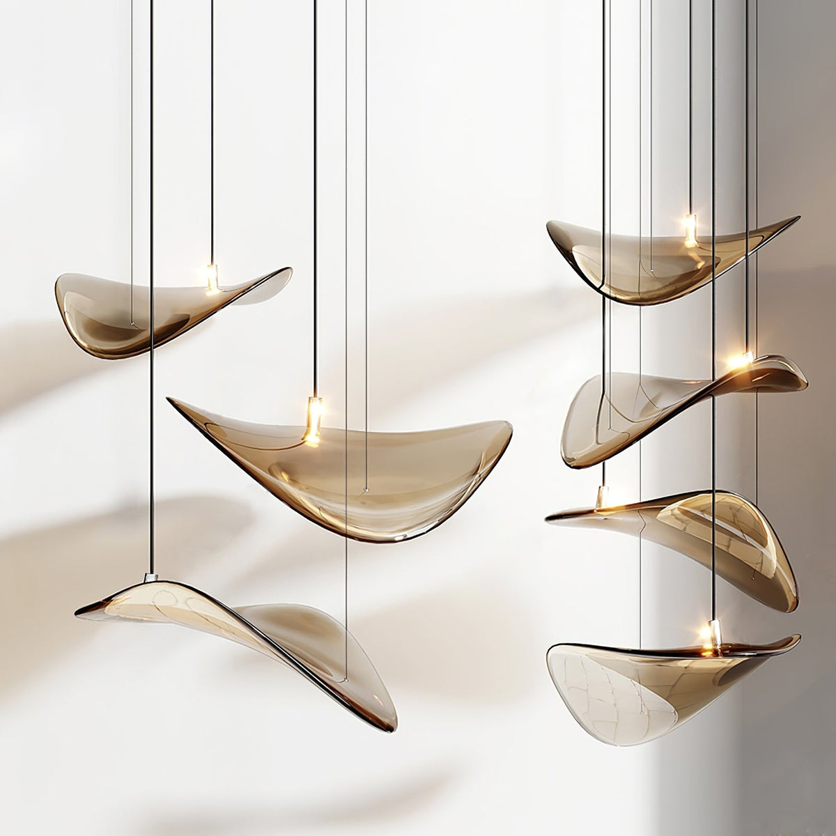 Orinthal Wave Floating Leaf żyrandol