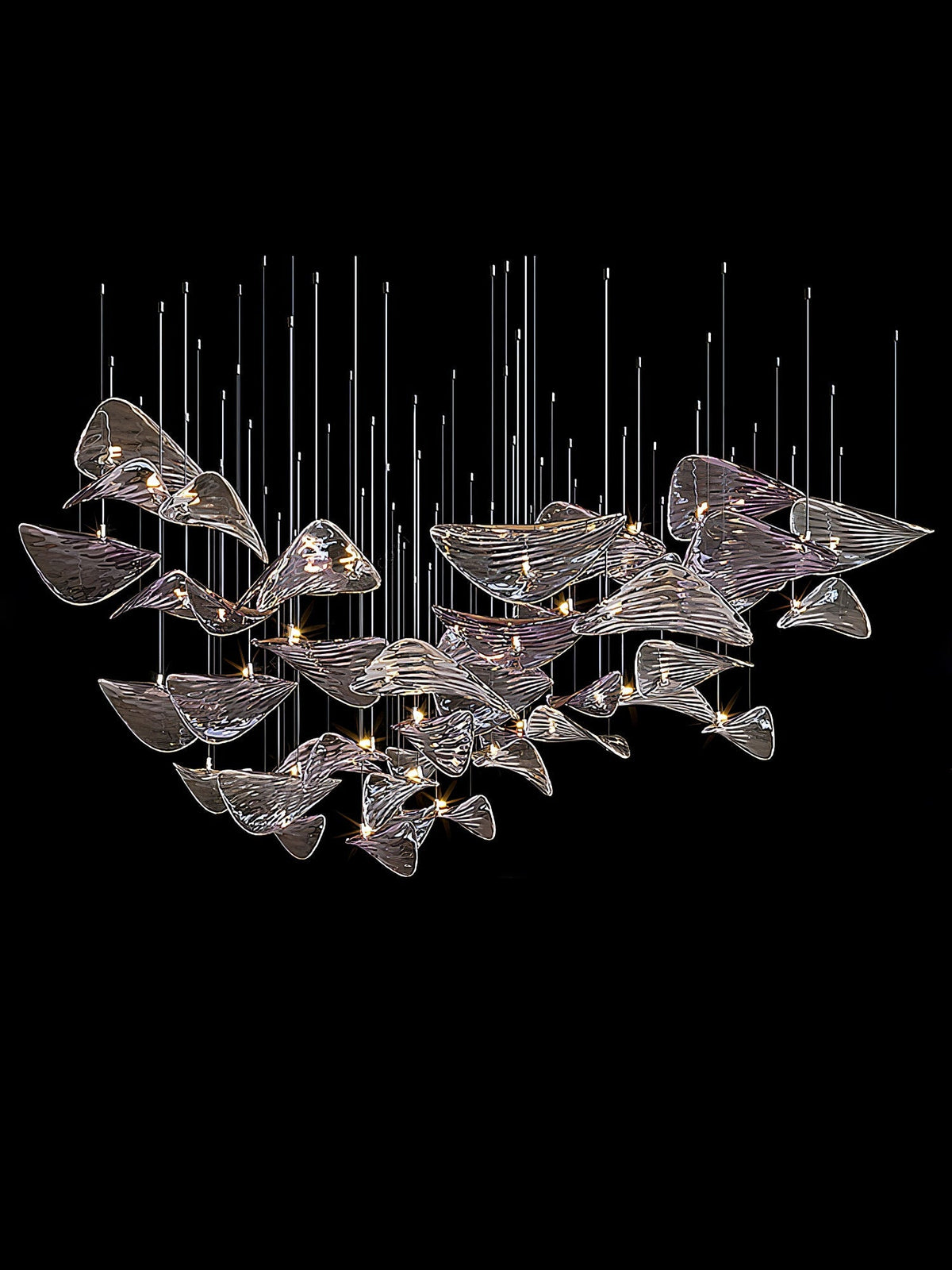 Orinthal Wave Floating Leaf żyrandol