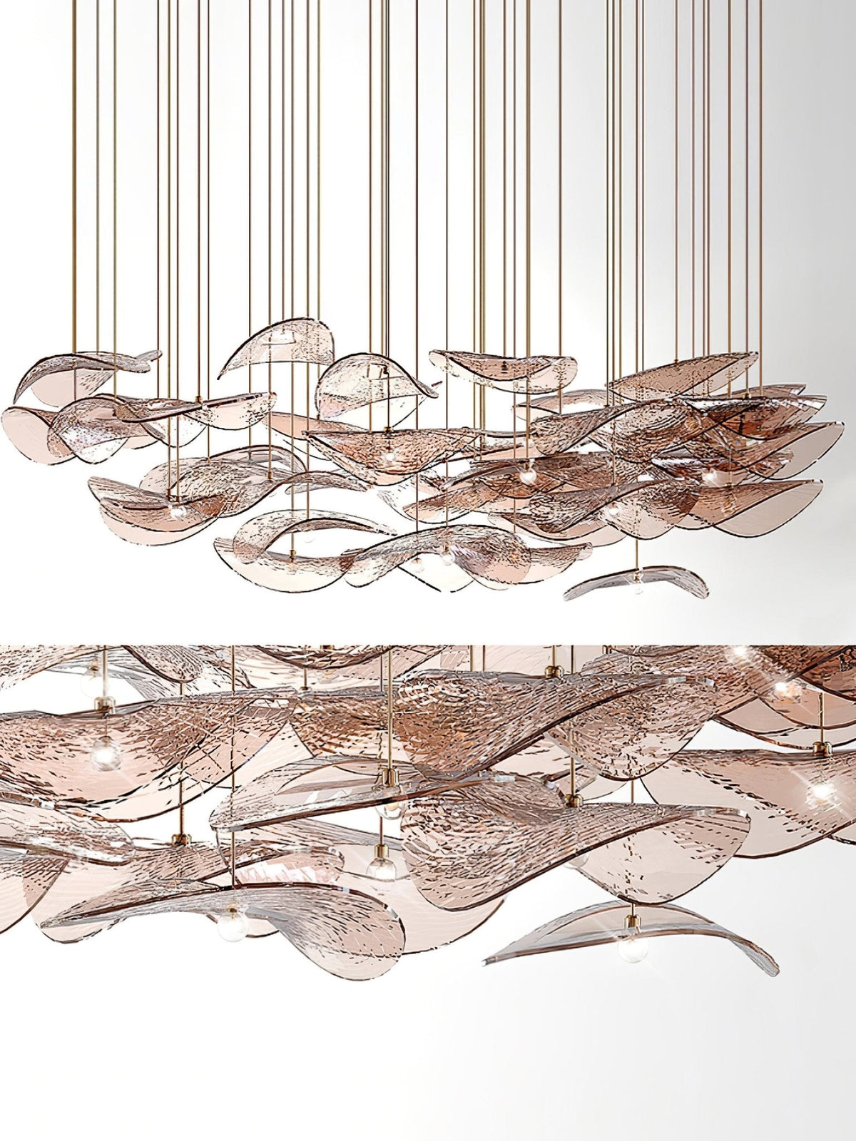 Orinthal Wave Floating Leaf żyrandol