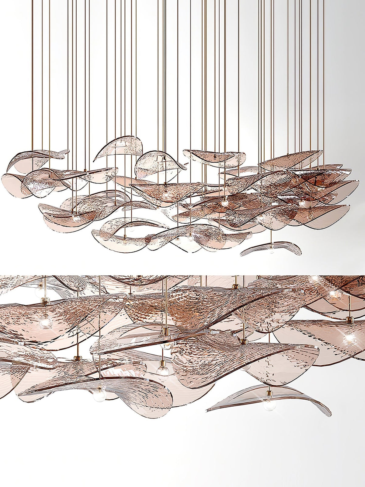 Orinthal Wave Floating Leaf żyrandol