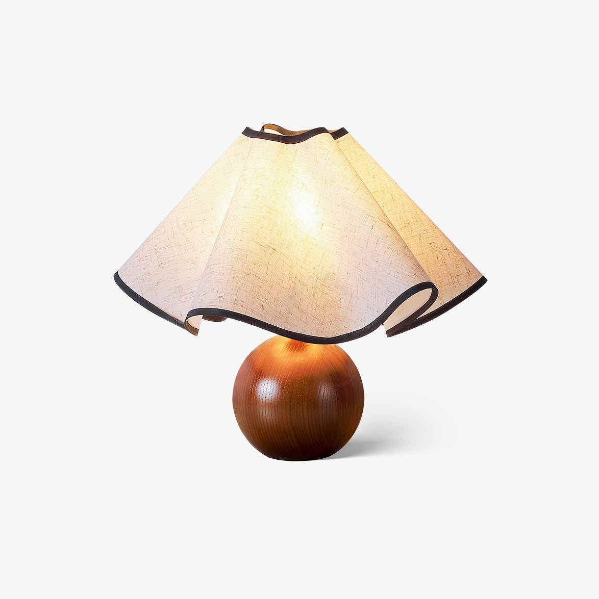 Kalion drewniana lampa stołowa z płótna