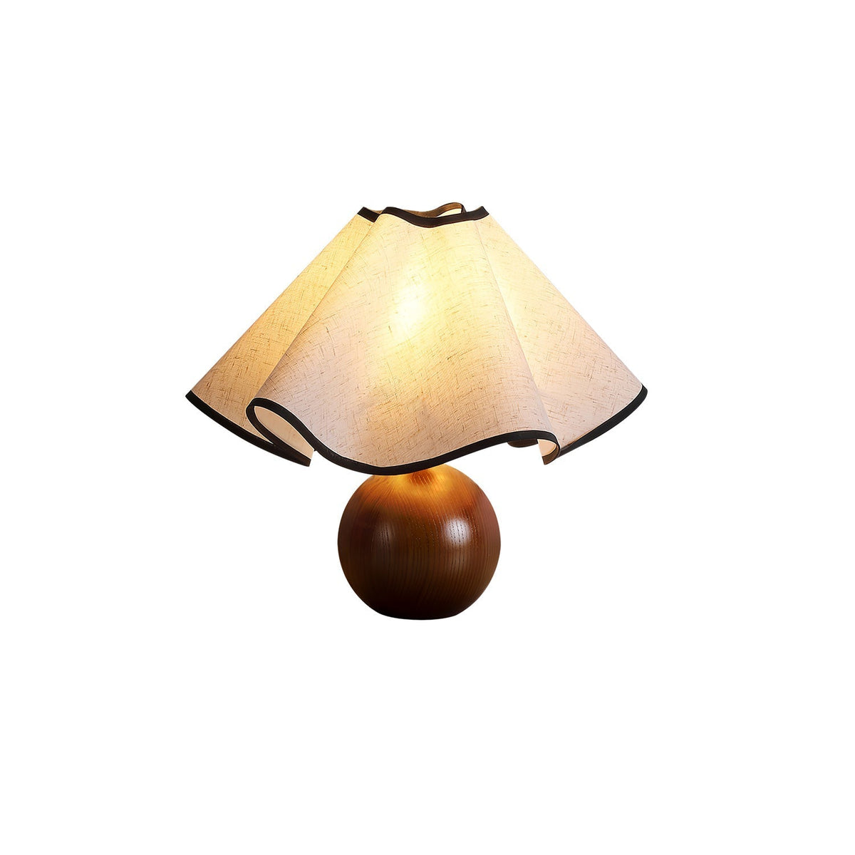 Kalion drewniana lampa stołowa z płótna