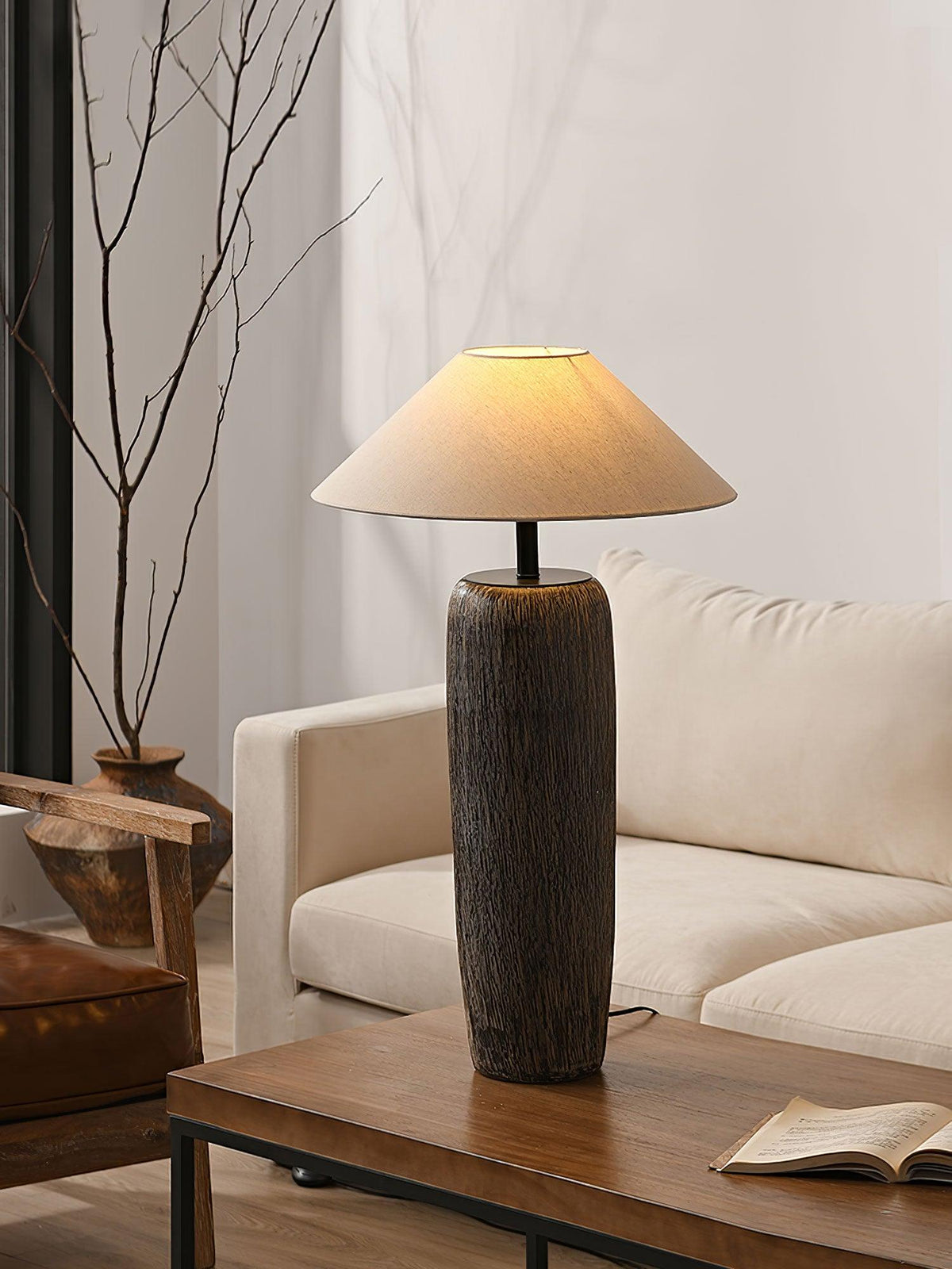 Hael zewnętrzna lampa stojąca ze starożytnego drewna