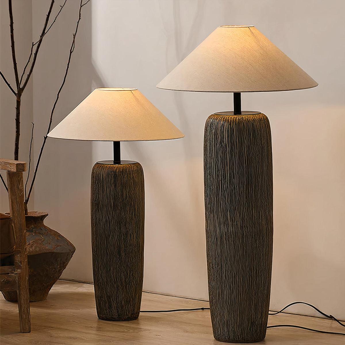 Hael zewnętrzna lampa stojąca ze starożytnego drewna