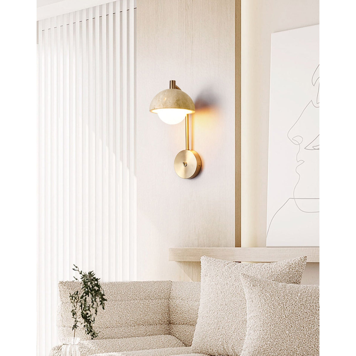 Valelaine kinkiet w stylu Travertine