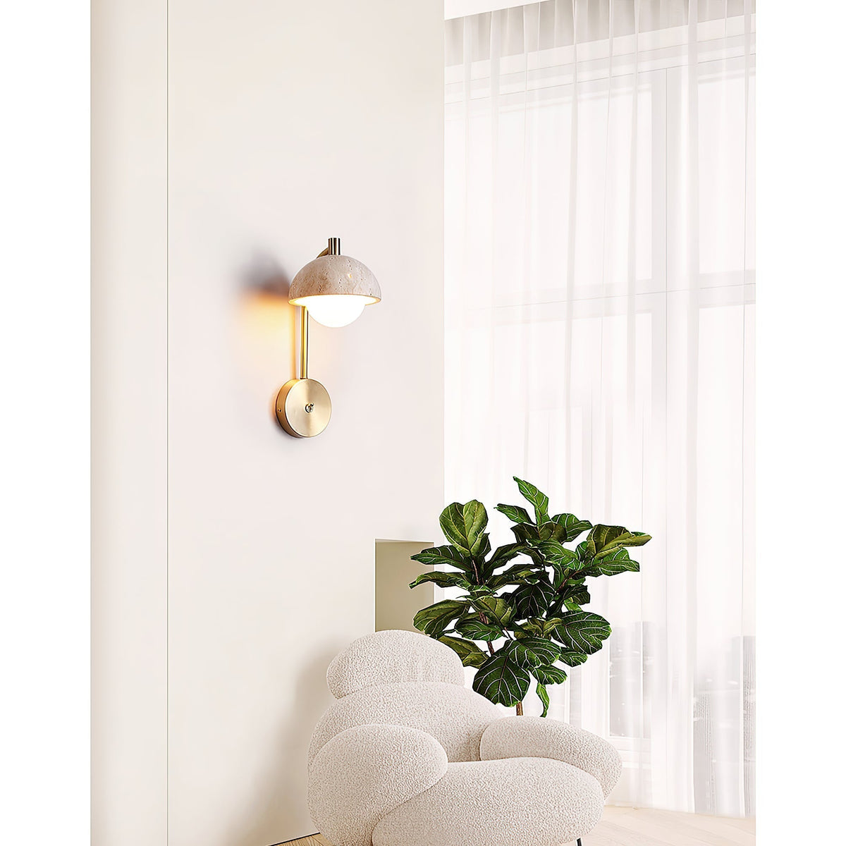 Valelaine kinkiet w stylu Travertine