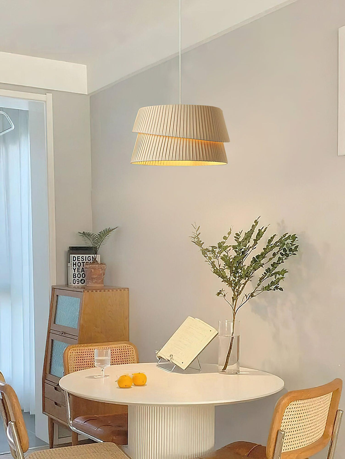 Tocan wisząca lampa płócienna w stylu skandynawskim