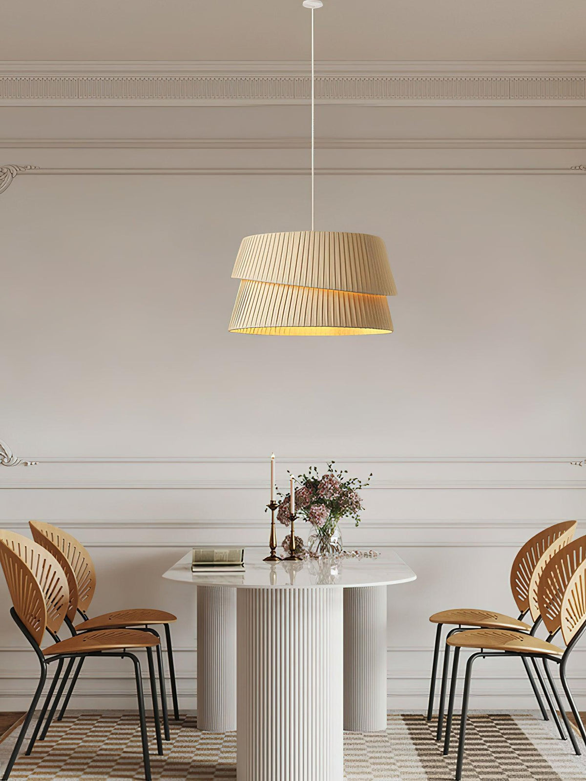 Tocan wisząca lampa płócienna w stylu skandynawskim