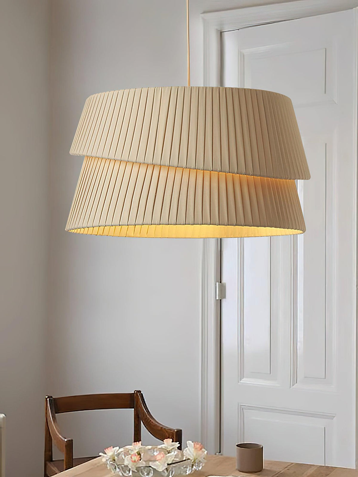 Tocan wisząca lampa płócienna w stylu skandynawskim