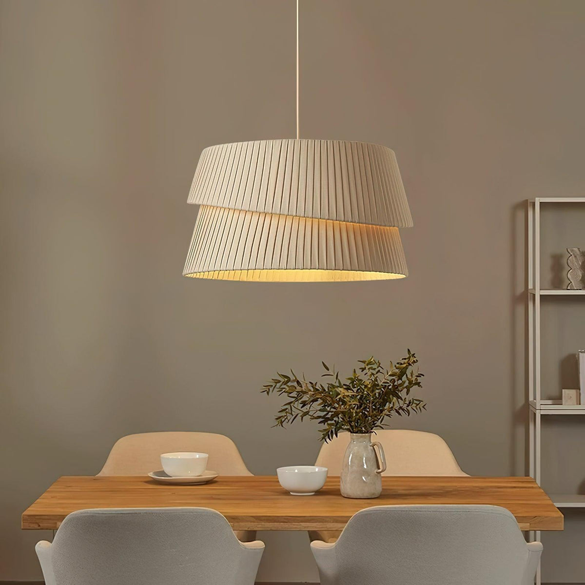 Tocan wisząca lampa płócienna w stylu skandynawskim