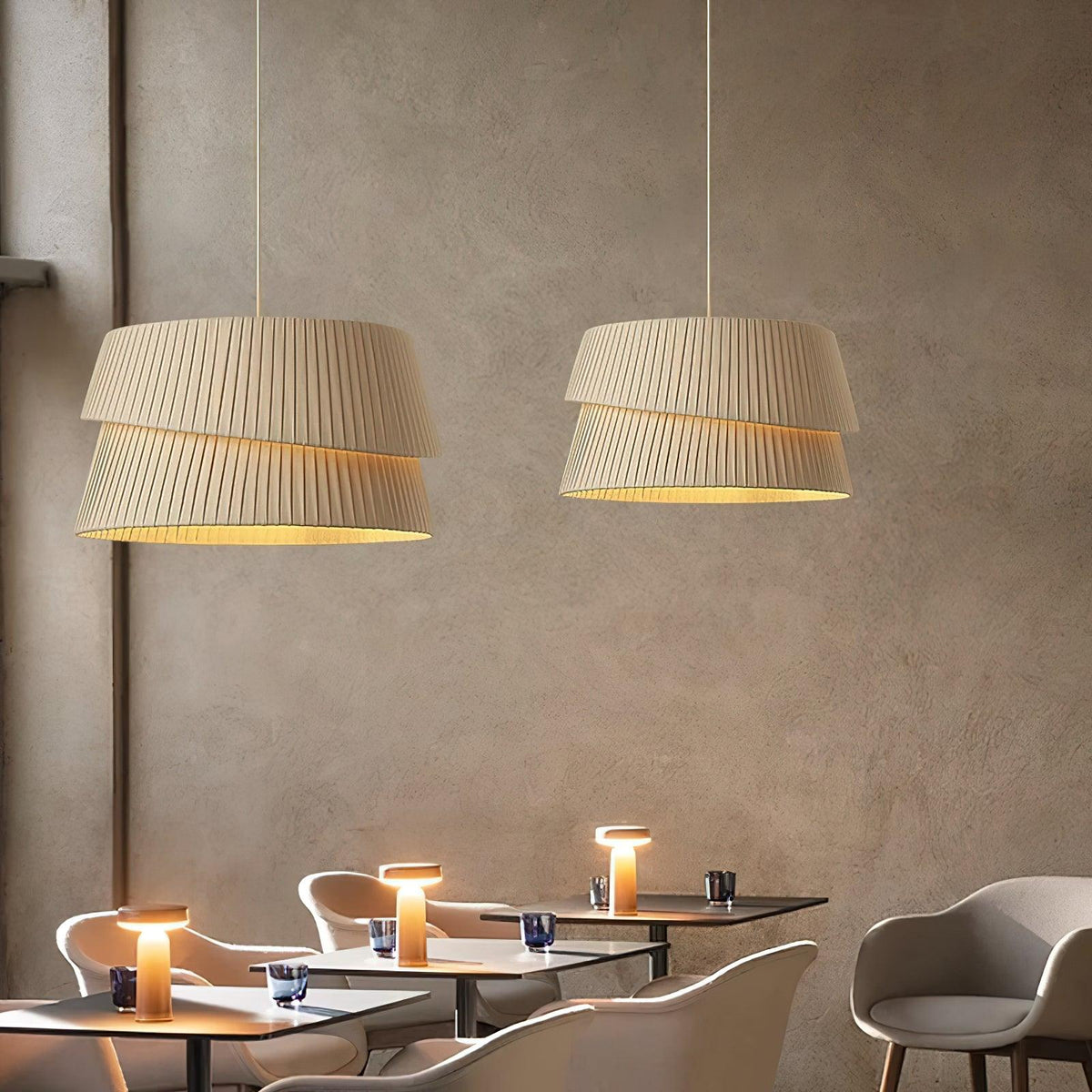 Tocan wisząca lampa płócienna w stylu skandynawskim