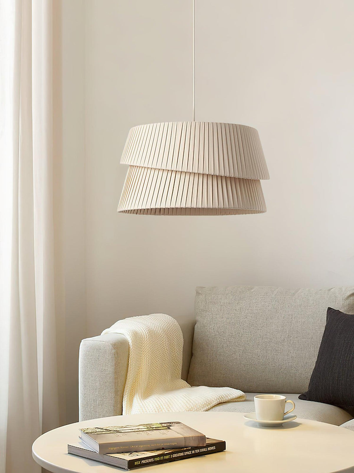 Tocan wisząca lampa płócienna w stylu skandynawskim