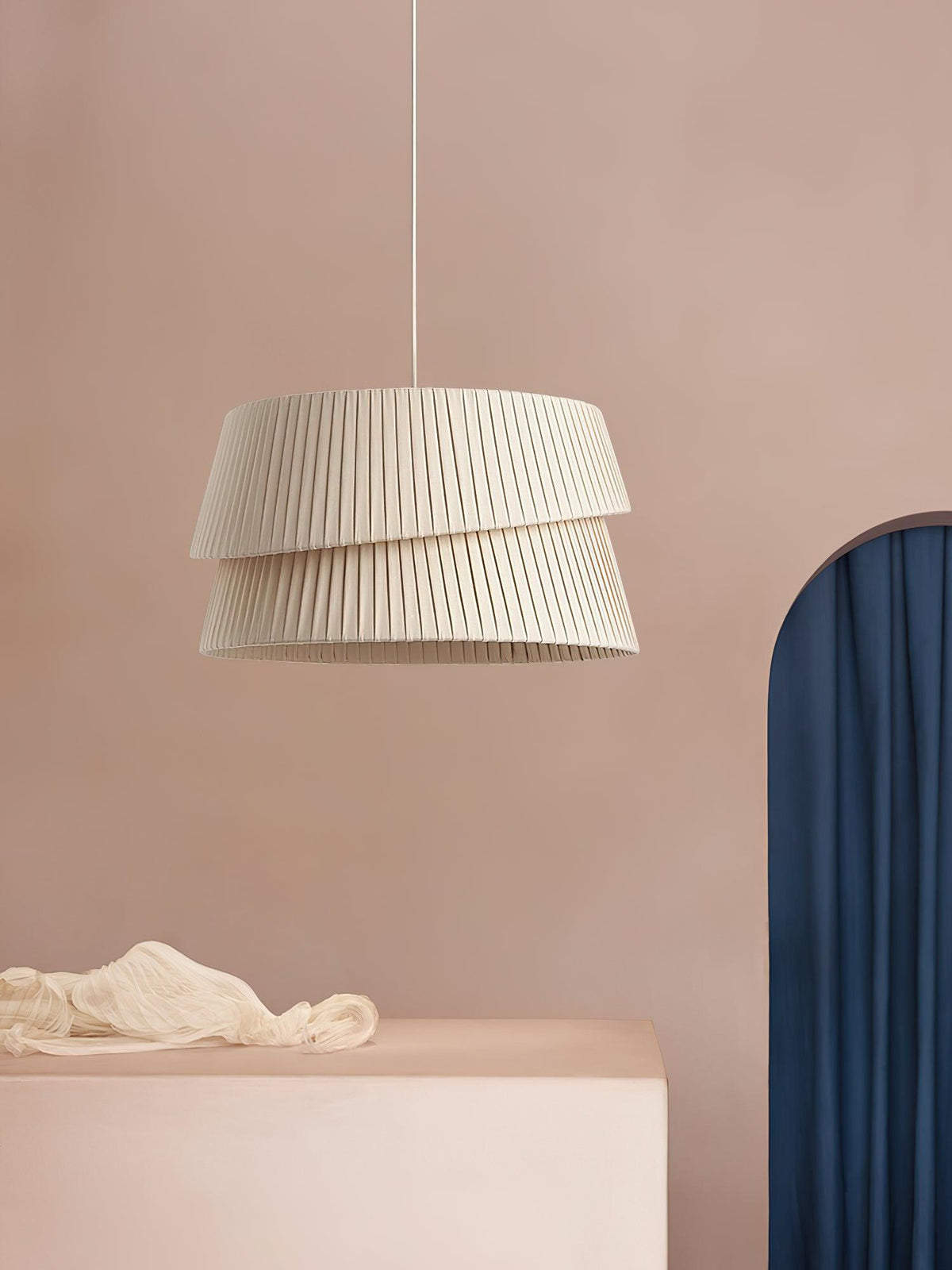 Tocan wisząca lampa płócienna w stylu skandynawskim