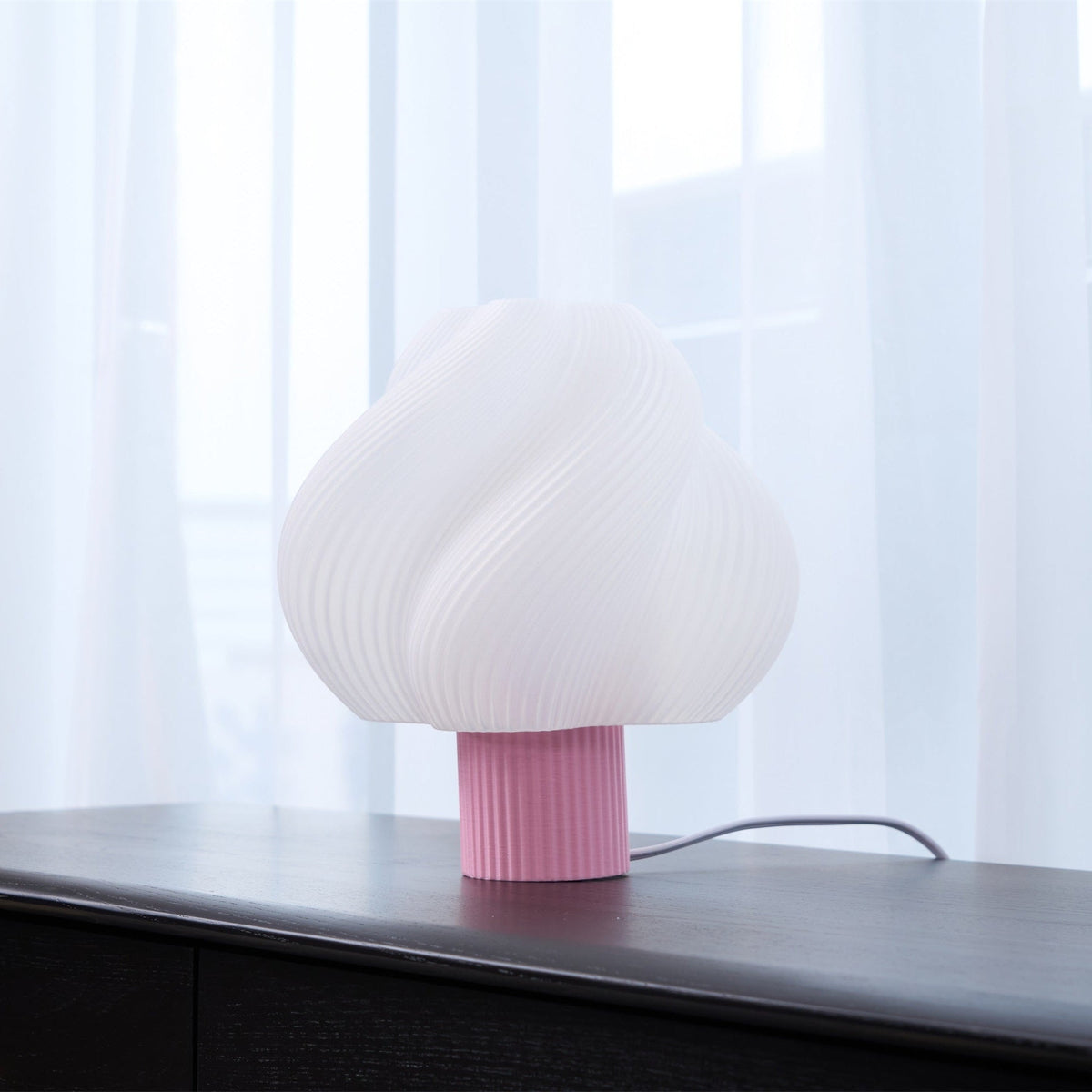 Buffy nowoczesna lampa stołowa z tworzywa sztucznego