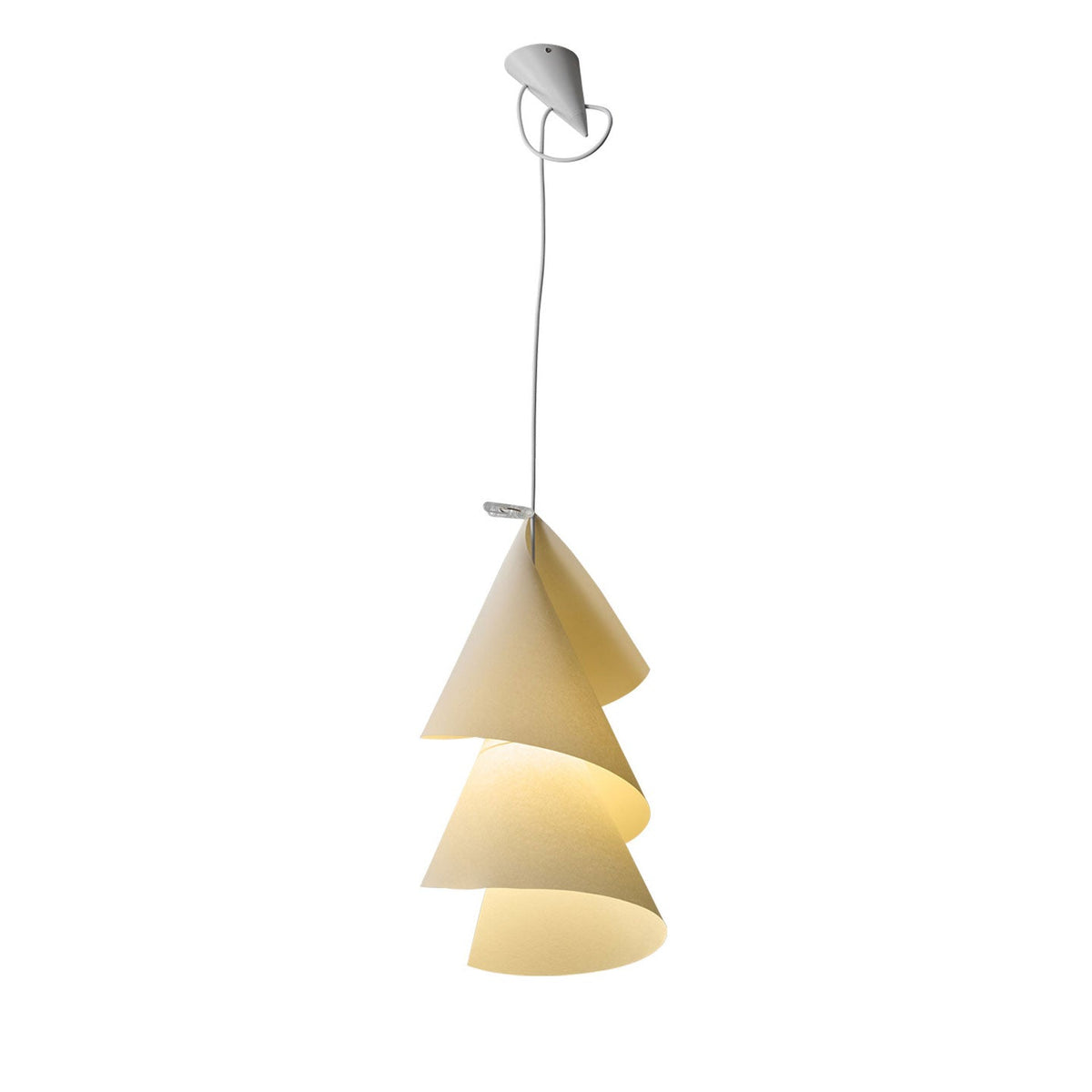 Southvale4 Lampa wisząca z papierowym kloszem stożkowym