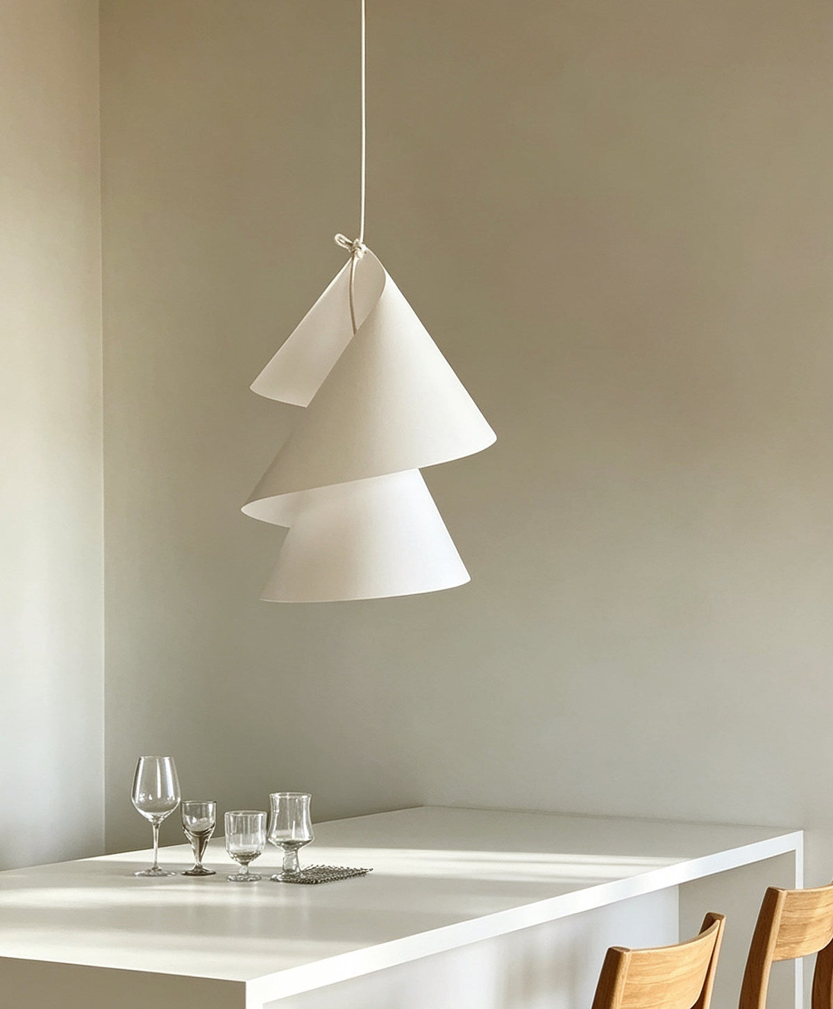 Southvale4 Lampa wisząca z papierowym kloszem stożkowym