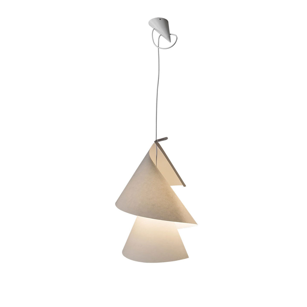 Southvale4 Lampa wisząca z papierowym kloszem stożkowym