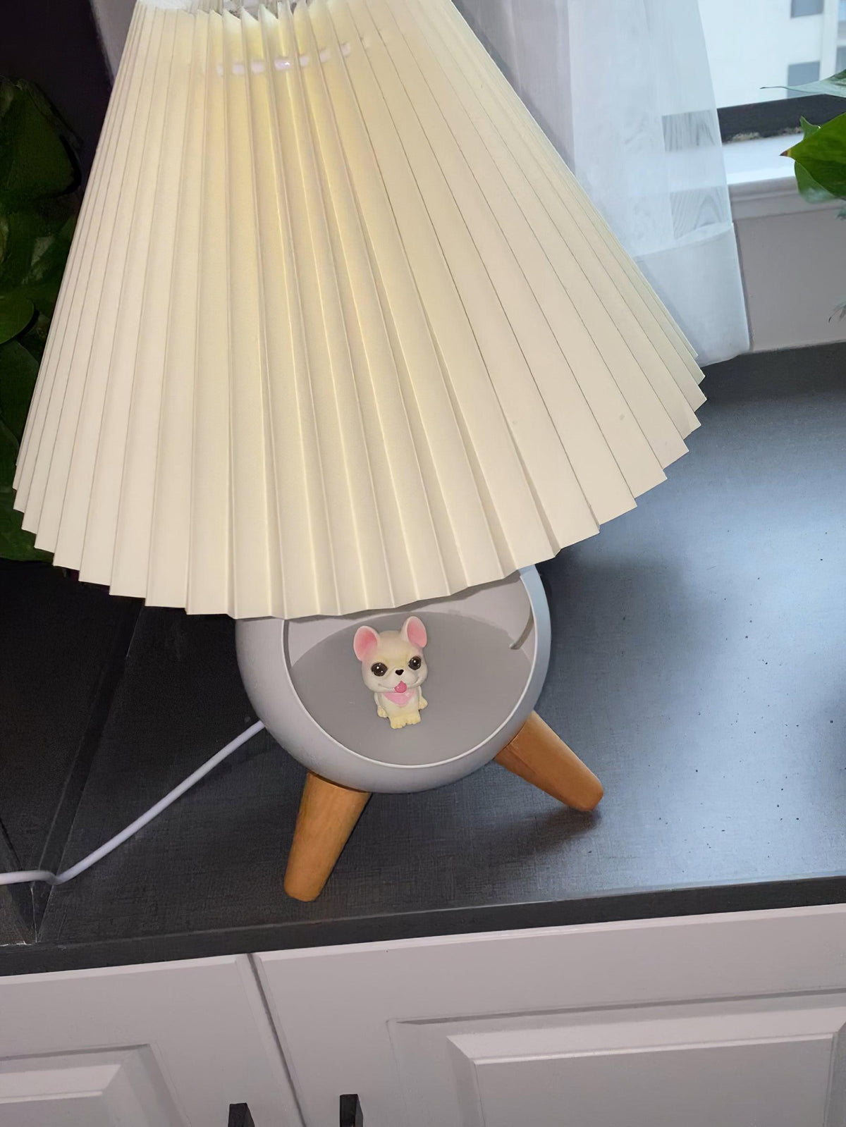 Hazelle nowoczesna lampa stołowa z płótna