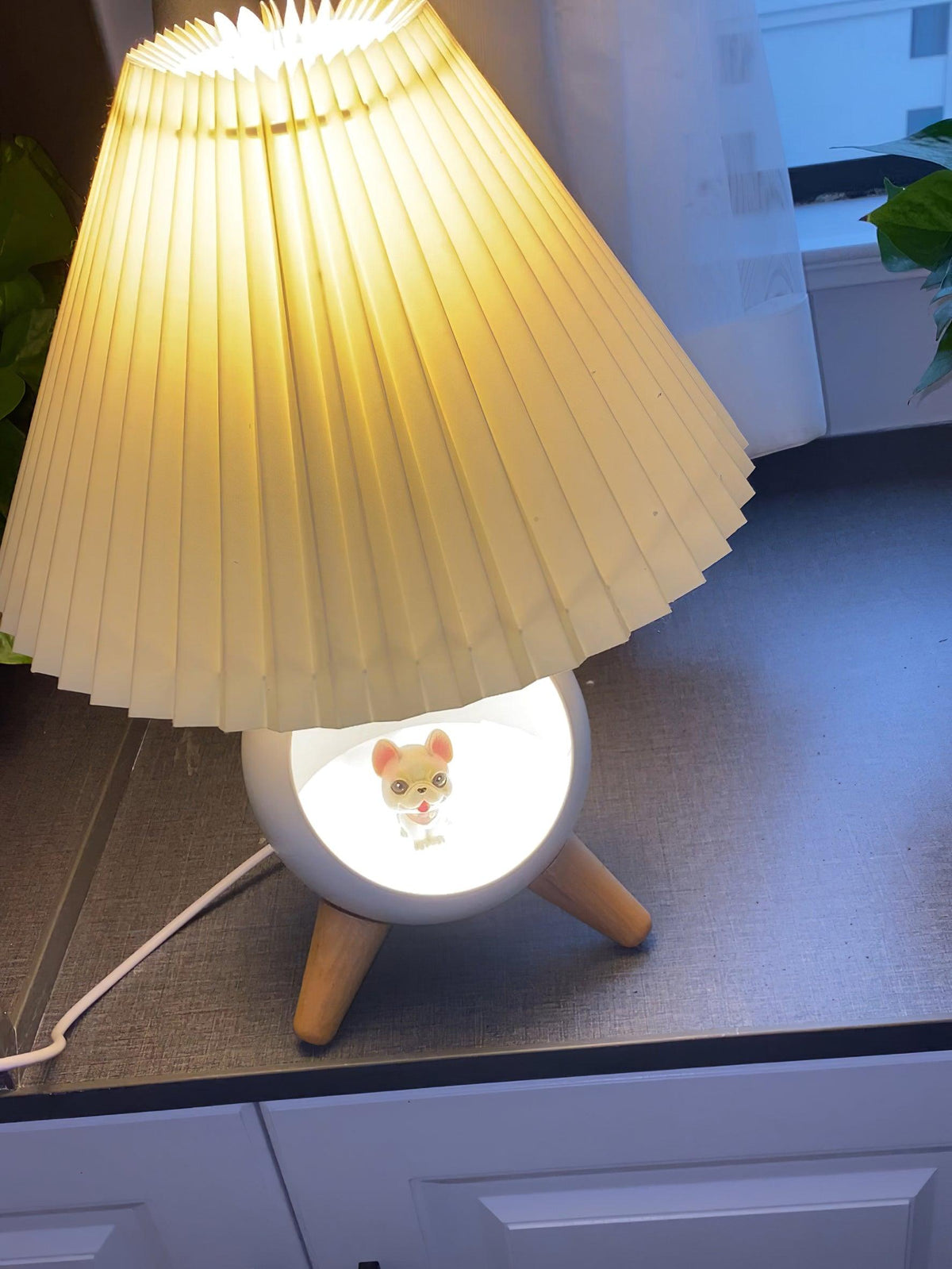 Hazelle nowoczesna lampa stołowa z płótna