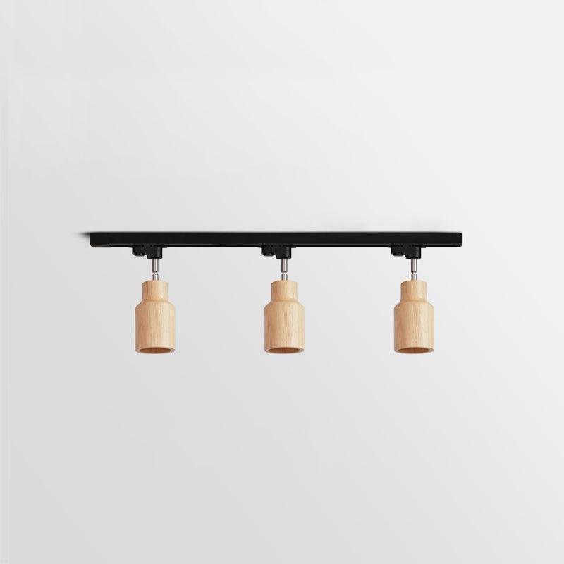 Finn drewniana lampa sufitowa szynowa