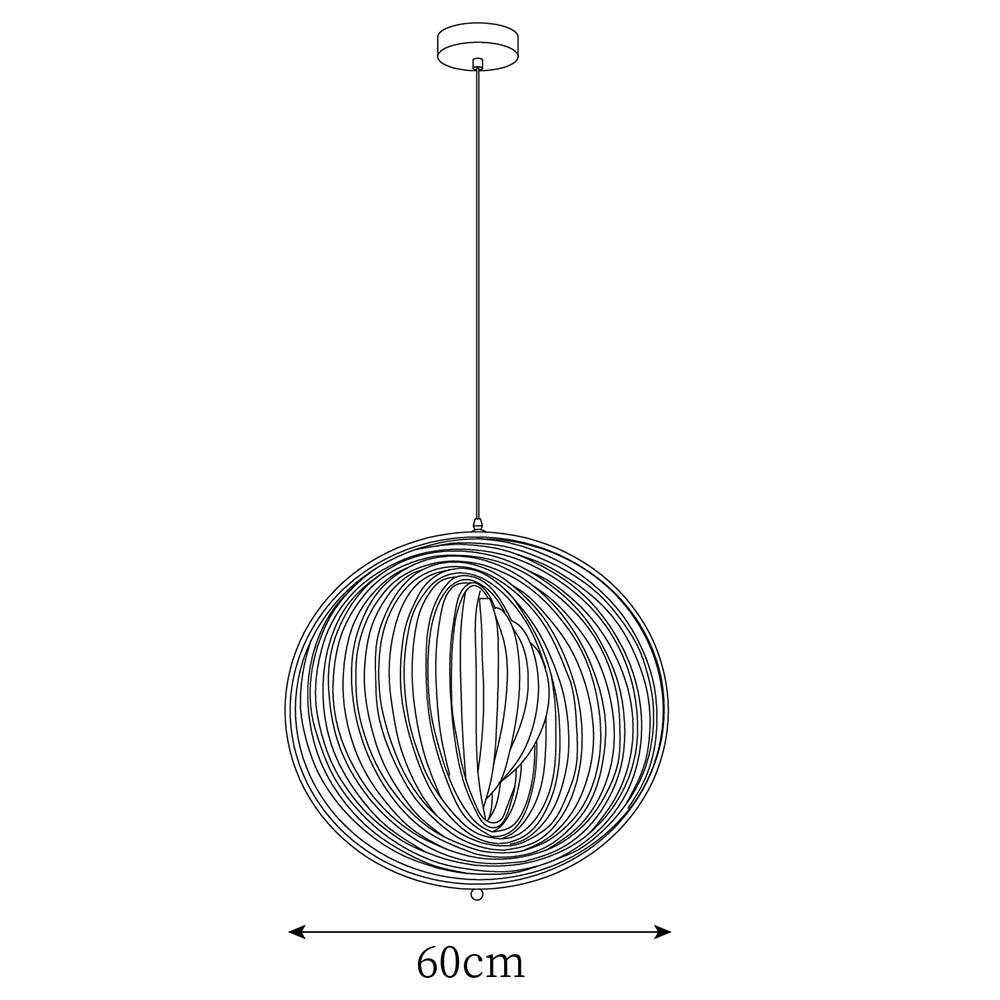 Lampa wisząca Drewniane Pierścienie Kula Organiczny Minimalistyczny Ambient