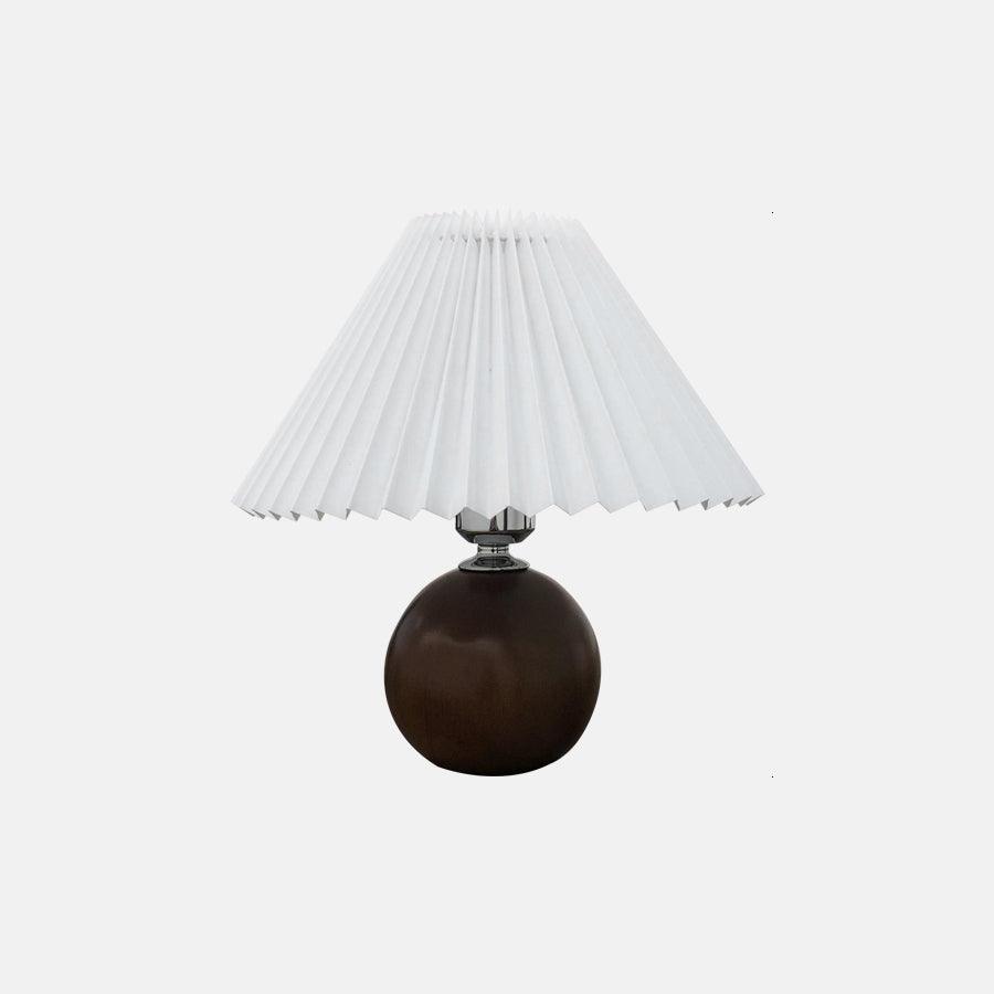 Zesilon drewniana lampa stołowa w kształcie kuli