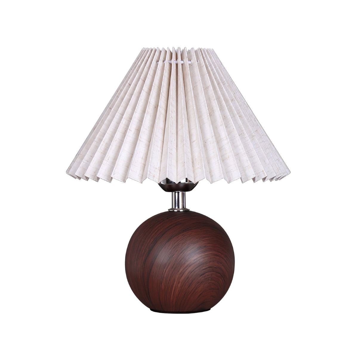 Zesilon drewniana lampa stołowa w kształcie kuli