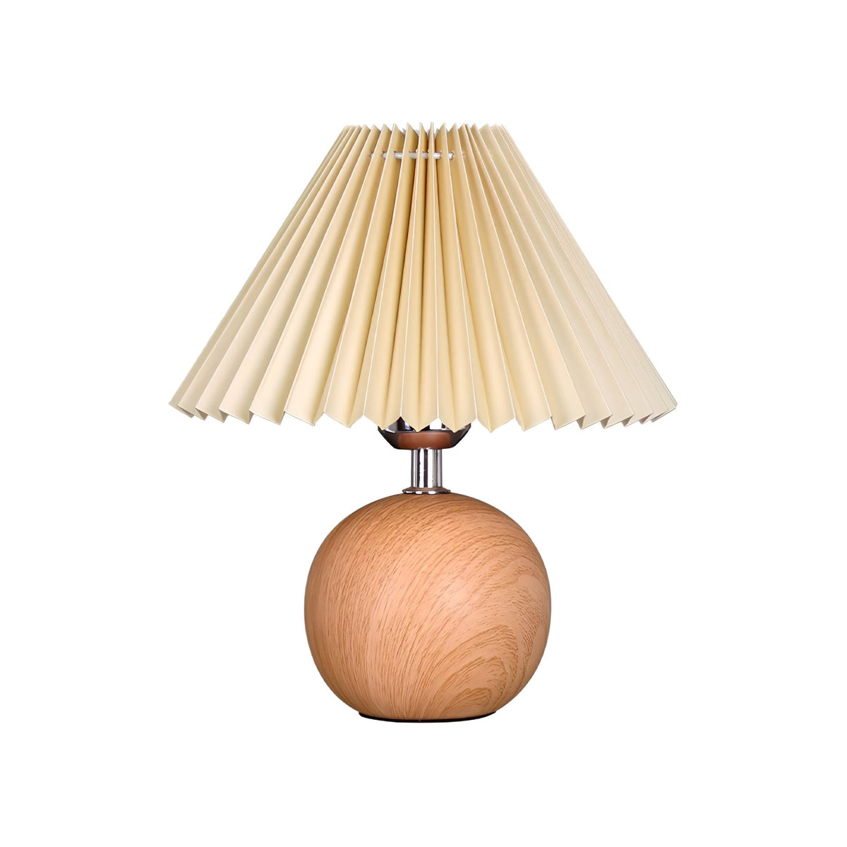 Zesilon drewniana lampa stołowa w kształcie kuli