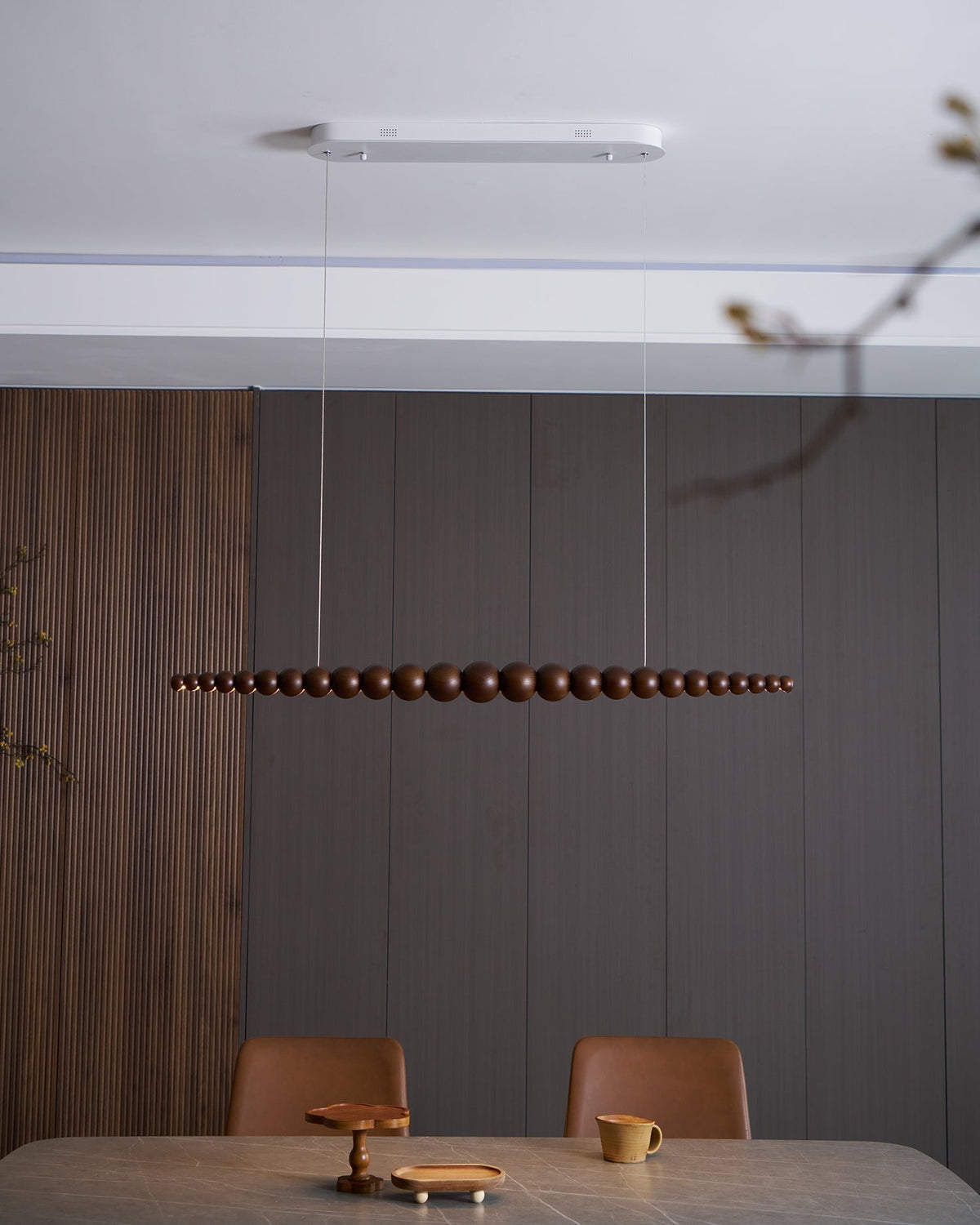 Orlanre minimalistyczna lampa wisząca z drewna