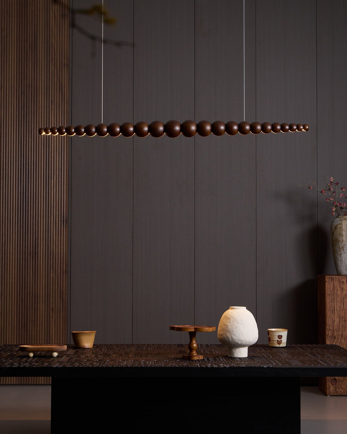 Orlanre minimalistyczna lampa wisząca z drewna