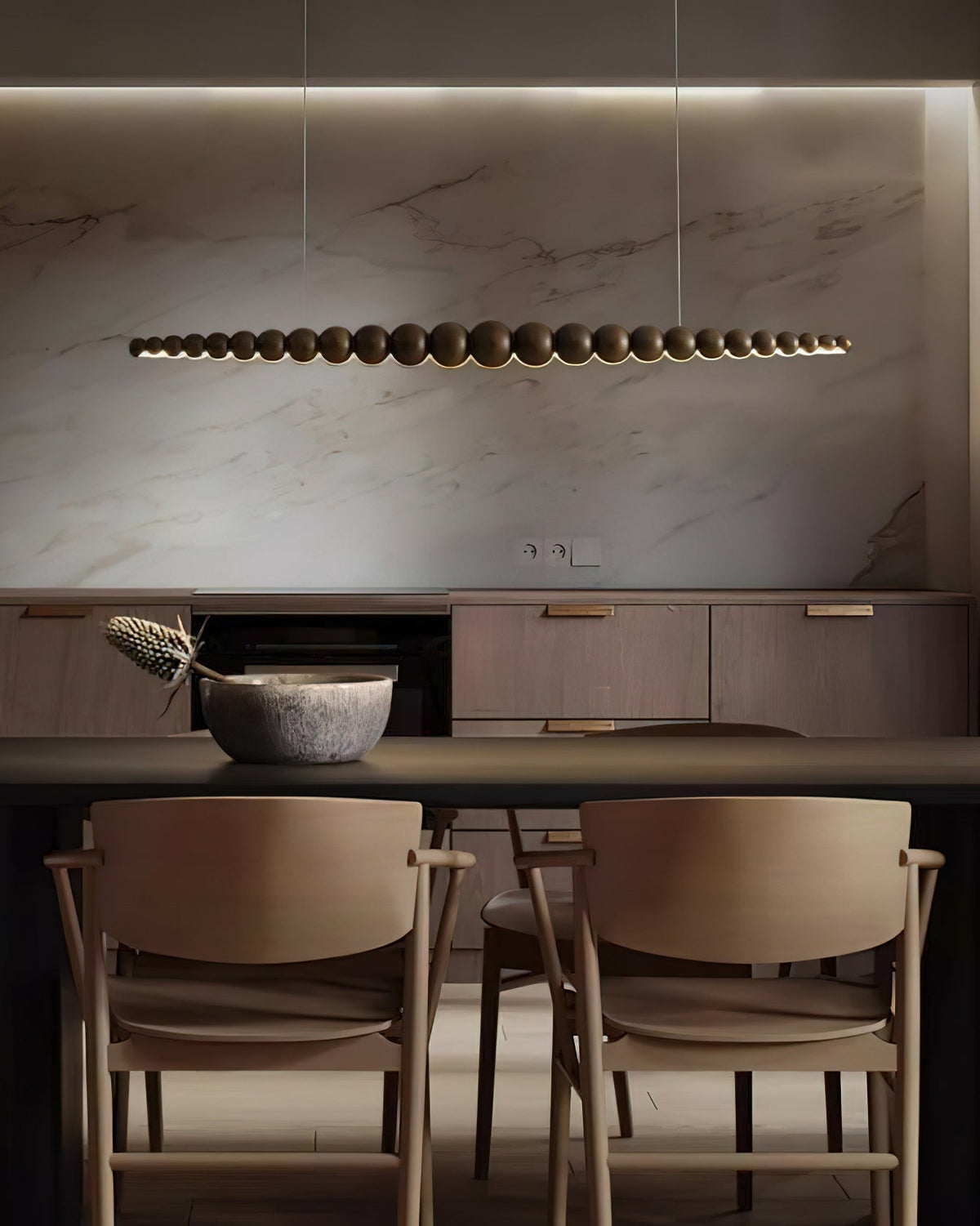 Orlanre minimalistyczna lampa wisząca z drewna