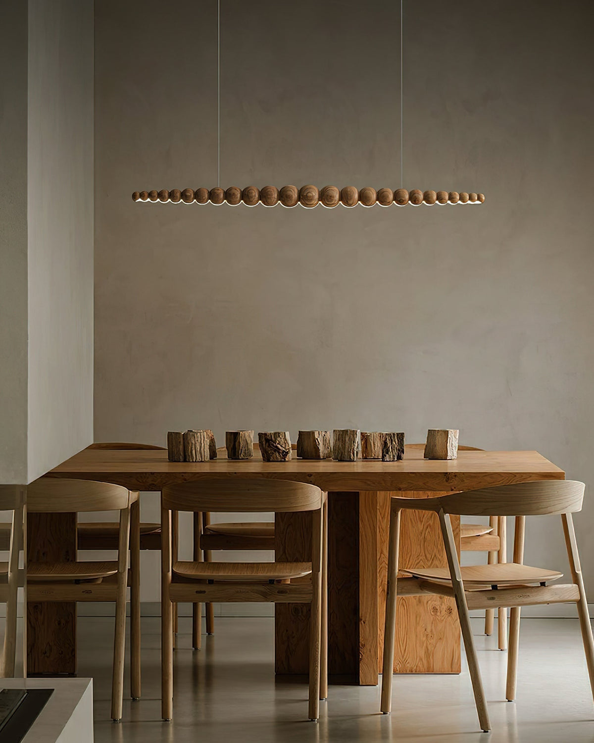 Orlanre minimalistyczna lampa wisząca z drewna