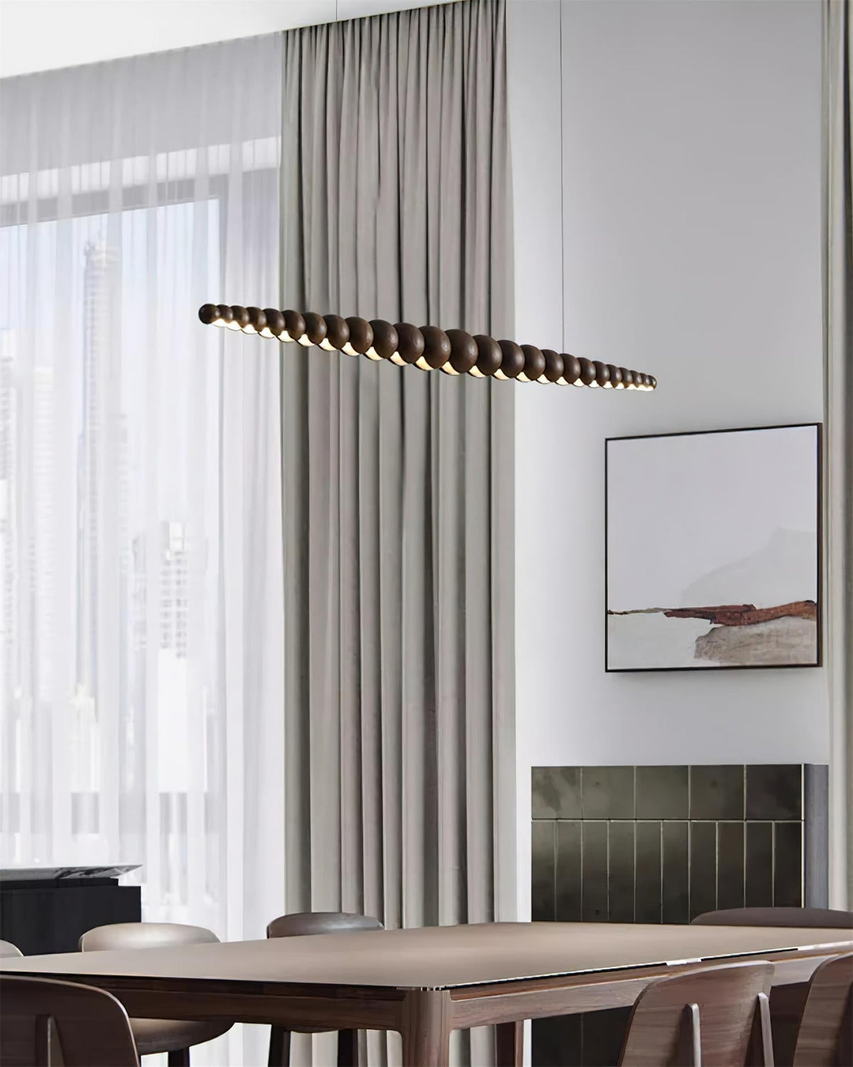 Orlanre minimalistyczna lampa wisząca z drewna