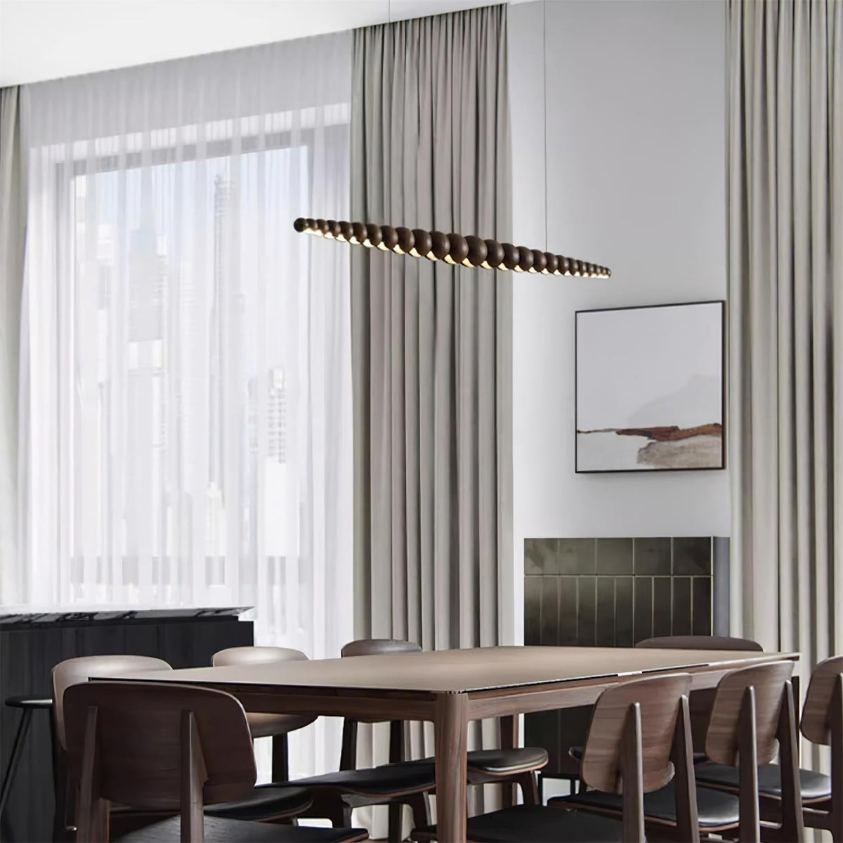 Orlanre minimalistyczna lampa wisząca z drewna