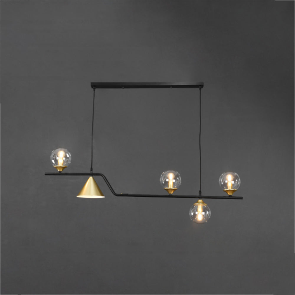 Arisha nowoczesna lampa wisząca LED czarny/złoty szkło salon/sypialnia