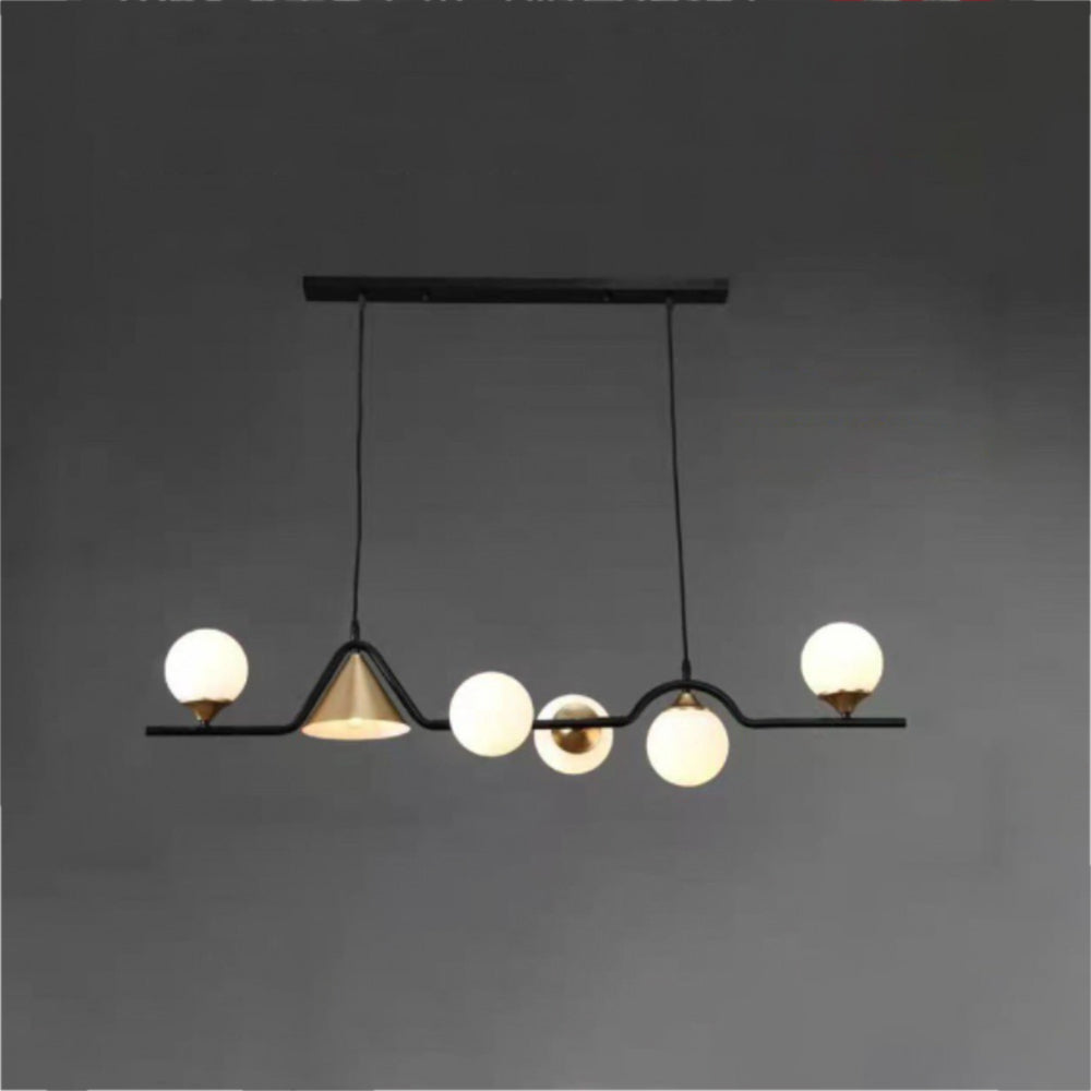 Arisha nowoczesna lampa wisząca LED czarny/złoty szkło salon/sypialnia