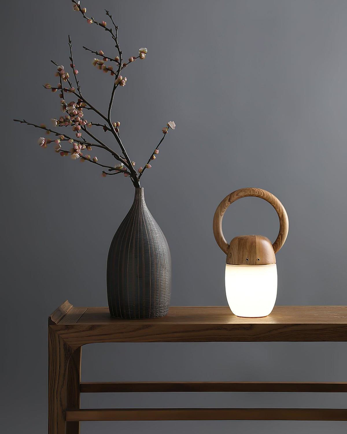 Sylelina minimalistyczna lampa stołowa z drewna