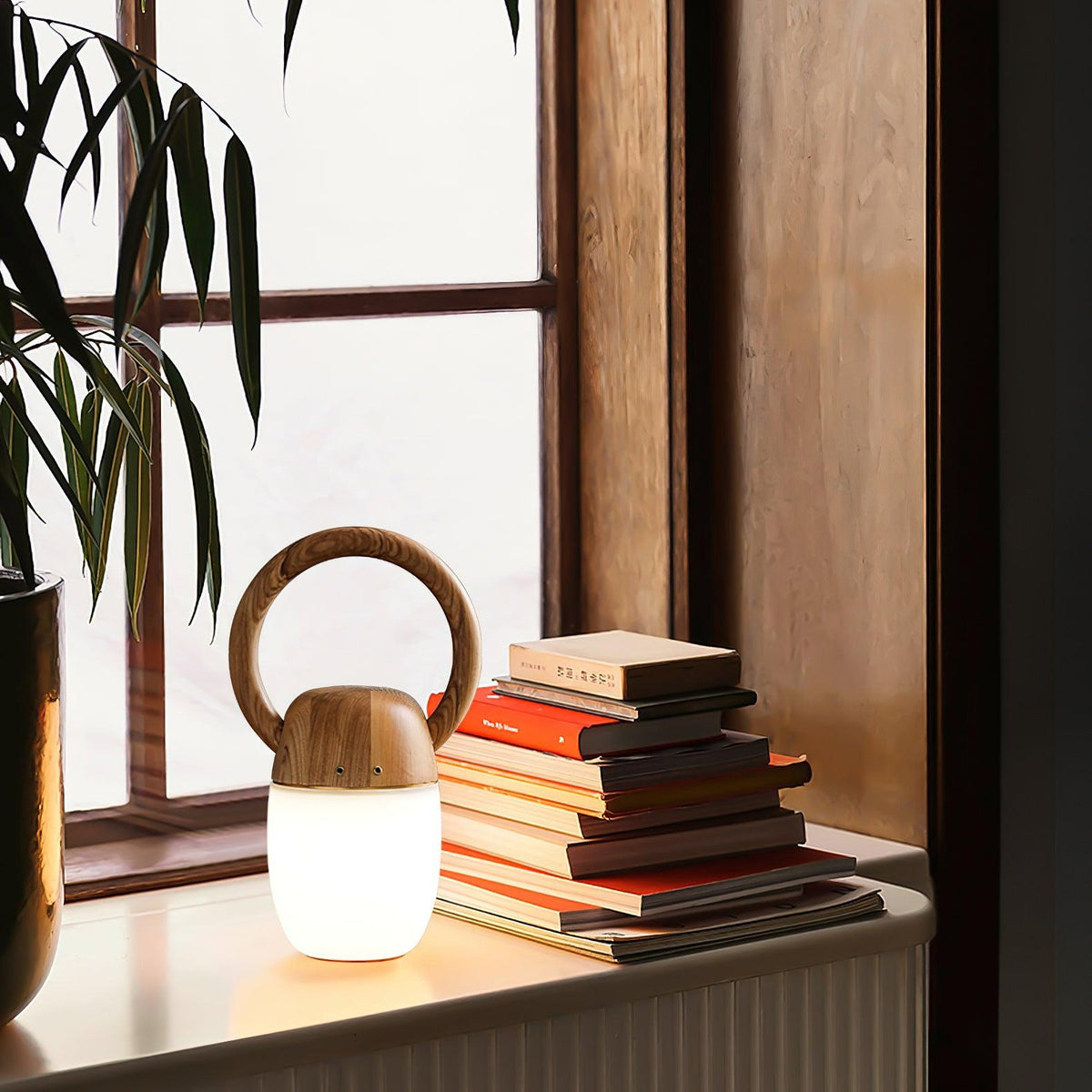 Sylelina minimalistyczna lampa stołowa z drewna