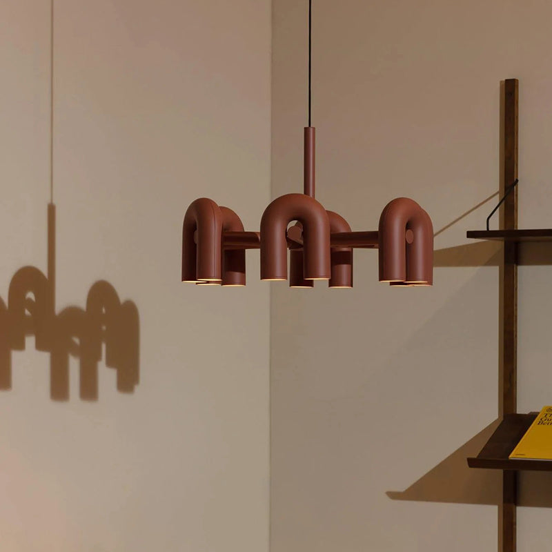 Arisha nowoczesna lampa wisząca liniowa z 3 U-shaped