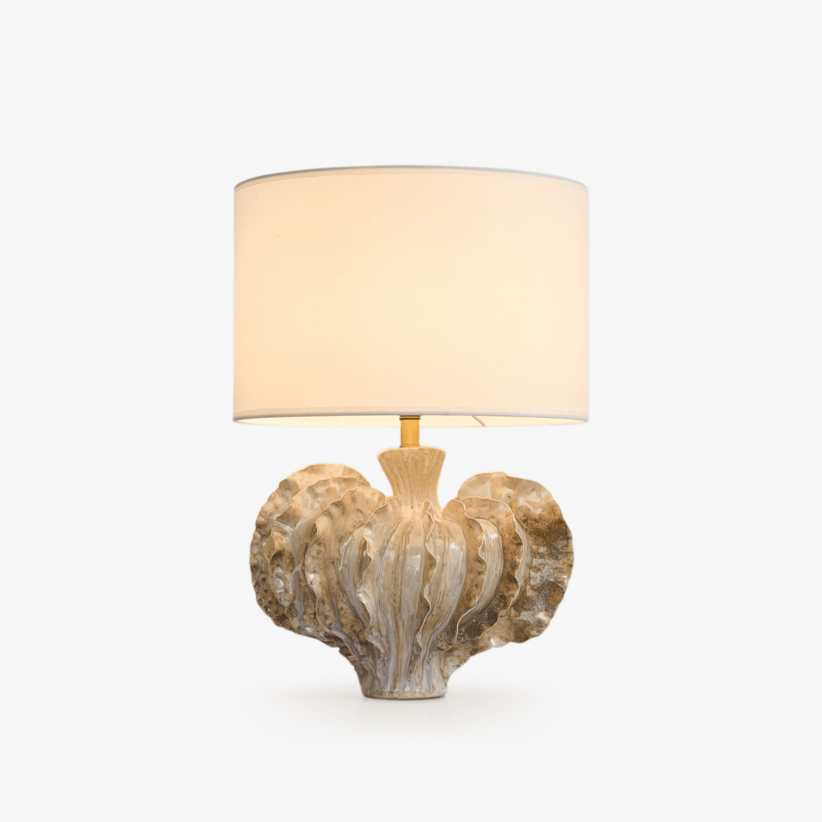 Lampa stołowa ceramiczna w kształcie koralu