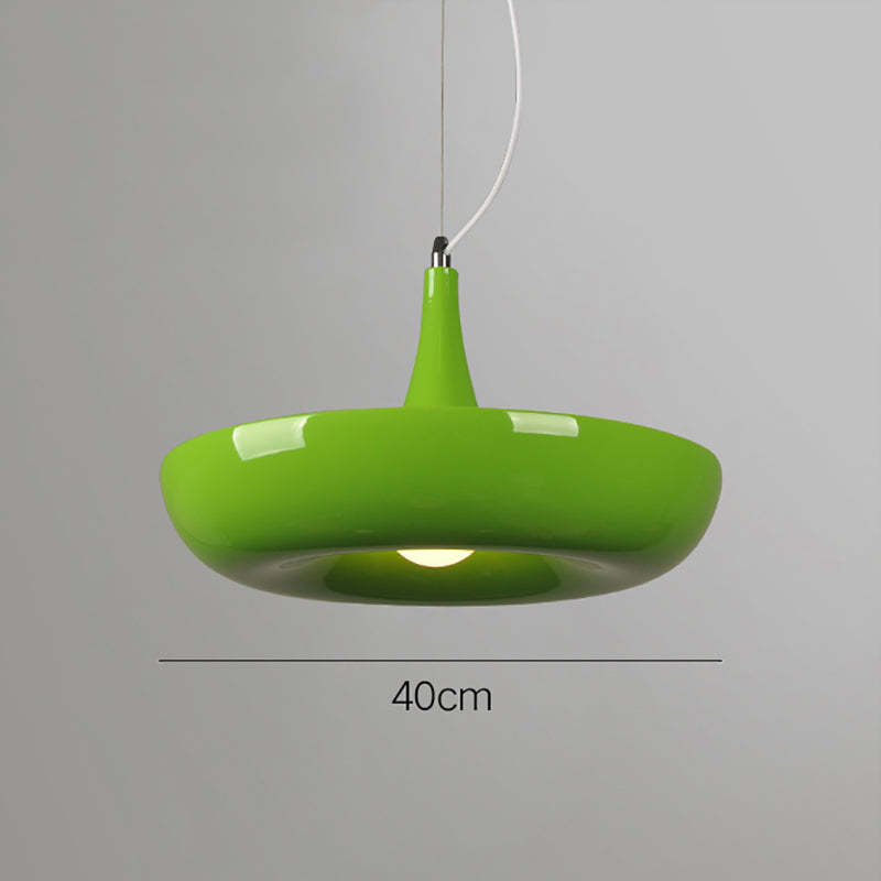 Ritta nowoczesna lampa wisząca z metalu w lakierze okrągła